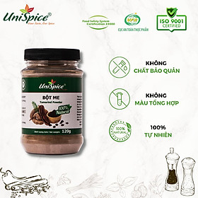 Bột me Unispice120g lọ chọn thêm nhiều quy cách theo gram- Gia vị tự nhiên