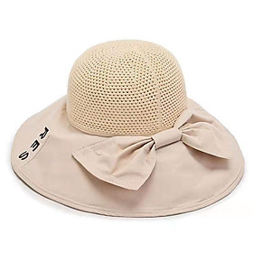 mũ rộng vành gắn nơ thời trang -mũ cói đi biển siêu xinh mũ nón tai bèo