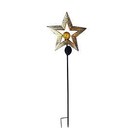 Solar Lights Outdoor Decorative Metal Star Shape LED Light with Stakes for Garden Yard Lawn Pathway Decorations
