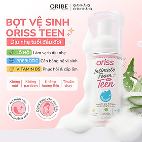 Bọt dung dịch vệ sinh dành cho teen Oriss Intimate Foam làm sạch dịu nhẹ cân bằng hệ vi sinh 150ml