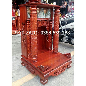 Mua Bàn Thờ Thần Tài Ông Địa 60-98cm gỗ Tràm Bông Vàng
