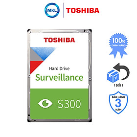 Ổ cứng camera hdd Toshiba S300 Surveillance Sata 3 dung lượng 1TB/2TB/4TB/6TB/8TB/10TB loại 3.5inch hàng chính hãng