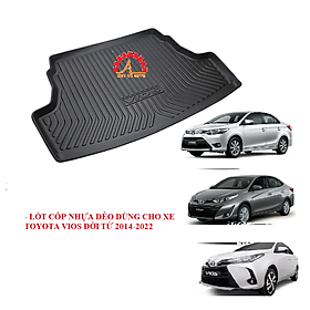 Hình ảnh lót cốp nhựa dẻo dùng cho xe toyota vios đời 2014 2015 2016 2017 2018 2019 2020 2021 2022
