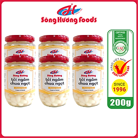 6 Hũ Tỏi Ngâm Chua Ngọt Sông Hương Foods Hũ 200g