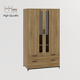 Mua  Happy Home Furniture  LOUIS   Tủ quần áo 2 ngăn kéo 2 cửa mở - chân sắt   100cm x 58cm x 180cm ( DxRxC)  TCM_033