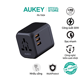 Mua Củ sạc nhiều cổng đa năng  đa thiết bị nhỏ gọn 30W Aukey PA-TA04  hàng chính hãng