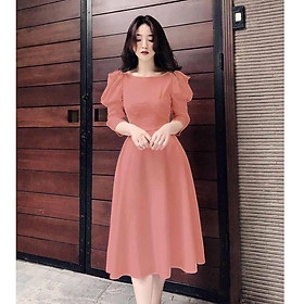 Đầm dạ hội tay nhúng phồng chuẩn mẫu