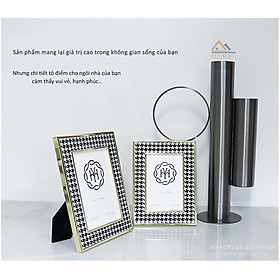 Khung Ảnh Hoa Văn Houndstooth Cao Cấp