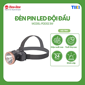 Đèn Pin Led Đội đầu 3W (2019) Model: LED D PDD02L/3W