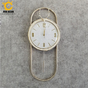 Mua Đồng hồ treo tường cao cấp hươu tài lộc dáng dài 360 mặt trắng khảm trai