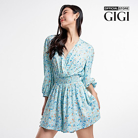 GIGI - Đầm mini cổ V tay dài bo gấu thời trang G2206J231617