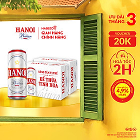 Combo 2 Thùng Bia Hanoi Premium - Thùng 24 lon 330ml