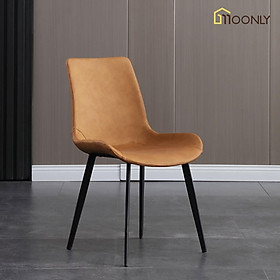 Nội Thất Ghế Ăn Thư Giãn Nelson Bọc Da Chân Sắt Cao Cấp Kích thước 44x48x84cm