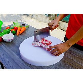 Mua Thớt nhựa gia đình  thớt tròn 40cm dày 5cm  có quai xách. dùng gia đình  nhà hàng/khách sạn hàng việt nam chất liệu PE cao cấp