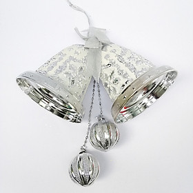 Mua Chùm chuông trang trí cây thông Noel kiểu có hoa văn   đường kính 12cm