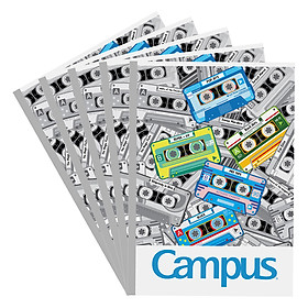 Lốc 5 Vở Viết A4 Mixtape Campus NB-A4MT200 - Mẫu Ngẫu Nhiên (200 Trang)