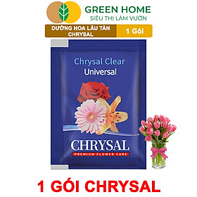 Dưỡng Hoa Lâu Tàn Greenhome, Chrysal, Gói 5gr, Phân Bón Cho Hoa Cắt Cành, Lâu Tàn, Nở Bông To, Không Bị Hôi Nước