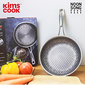 Chảo Noon Song inox 3 lớp đáy từ chống dính 2 mặt KIMS COOK 32cm