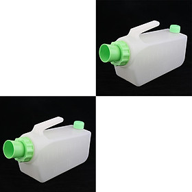 2pcs Reusable Male Bed Pee Urinal Bottle SpillProof Night Drainage Container