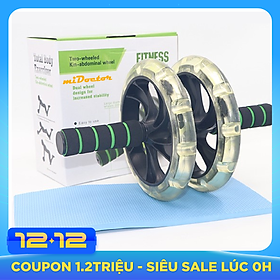 Con Lăn Tập Bụng 2 Bánh Chính Hãng + Thảm Lót