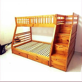 Mua Giường Tầng cầu thang đổi chiều GT015 (tự nhiên) Ohaha