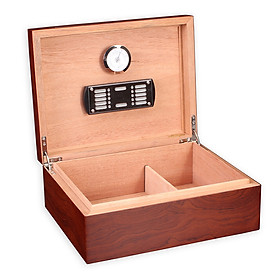 Hộp Đựng Tủ Giữa Ẩm Cigar RA925 Bảo Quản 50 Điếu Chất Liệu Gỗ Tuyết Tùng Cao Cấp