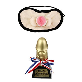 Funny Hen Party Accessories Joke Games Willy Eye Mask + Trophy Night Out