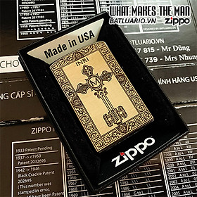 Bật Lửa Zippo 250 Trắng Bóng Khắc Thánh Giá 05 – Zippo 250.Tg05