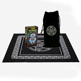 Combo Bộ Bài Bói Tarot Illuminati Kit Deck New Cao Cấp và Túi Nhung Đựng Tarot và Khăn Trải Bàn Tarot