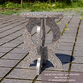 Mua GHẾ ĐÁ TRÒN NGOÀI TRỜI/SÂN VƯỜN/TRONG NHÀ-TÍM HOA CÀ