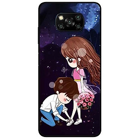 Ốp lưng dành cho Xiaomi Poco X3 mẫu Cô Gái Cầm Hoa Anime