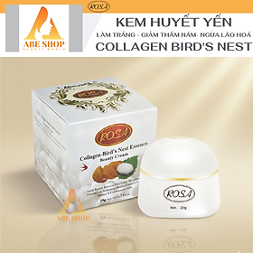 Kem ROSA Collagen Huyết Yến - COLLAGEN BIRD'S NEST BEAUTY CREAM 20g - Làm Trắng - Giảm Thâm Nám - Chống Lão Hoá