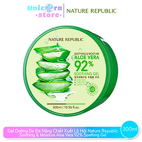 Gel Lô Hội Nature Republic Soothing & Moisture Aloe Vera 92% Soothing Gel (300ml)