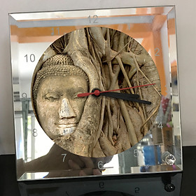 Mua Đồng hồ thủy tinh vuông 20x20 in hình Buddhism - đạo phật (12) . Đồng hồ thủy tinh để bàn trang trí đẹp chủ đề tôn giáo