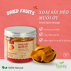 Xoài sấy dẻo muối ớt nguyên miếng không sơ, chua cay vị tự nhiên - FoodCity Store