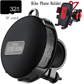 Loa Bluetooth Caixa De Som Hộp âm thanh di động Âm nhạc Loa siêu trầm mini không dây Cột Bocina Bluetooth Baffle Xe đạp Xe đạp Âm thanh lớn Màu sắc: C Đen Giá đỡ 32GB