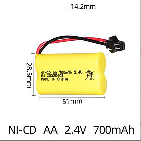 Hình ảnh Pin sạc 2.4v 700mah đồ chơi xe điều khiển thiết bị điện giá sỉ