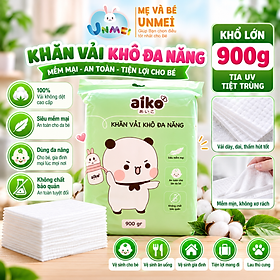 (Túi Lớn Tiết Kiệm) Khăn Khô, Khăn Vải Khô Đa Năng Aiko Bịch 900g (KT:13,5x19cm)