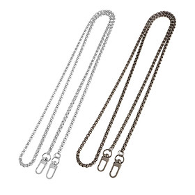 2pack Fashion Metal Bag Chain Wallet Bag Strap Replacement Bag Making 120cm