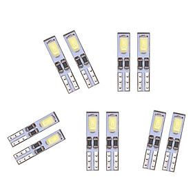 10 X T5 12V 2-5630-SMD LED White Dashboard Gauge Light Car Signal Bulbs