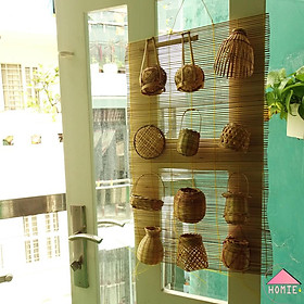 Mua Combo vật dụng đồng quê bằng tre bao gồm 11 vật dụng và 1 mành tre