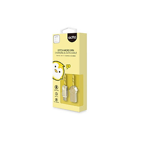 Mua Cáp sạc  truyền dữ liệu micro kiểu dáng dễ thương bằng vải dù dài 1m - Stitch Micro 5Pin Charging & Data Cable Actto USB-27 - Hàng chính hãng