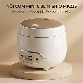 Nồi Cơm Điện Mishio MK233 size 0.8L nấu cơm ngon - Hàng chính hãng