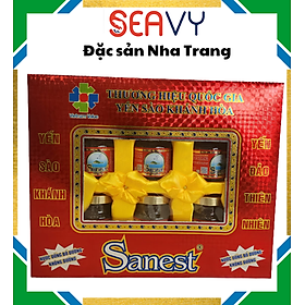 Đặc Sản Nha Trang - Nước Yến Sào Khánh Hòa Sanest, Loại Lạt, Dành Cho Người Kiêng Đường Seavy ️Hộp 6 Hủ 70ml