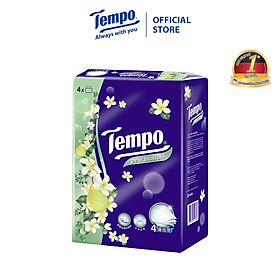 [HÀNG MỚI] Khăn giấy rút cao cấp Tempo  - 4 lớp bền dai, an toàn cho da - Thương hiệu Đức (Lốc 4 gói)