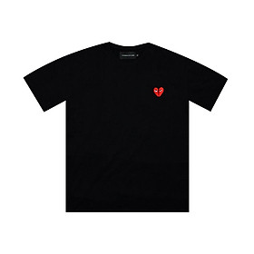 Áo thun nữ BLACKDOKI-Broken heart , áo thun unisex form rộng tay lỡ cá tính , M112