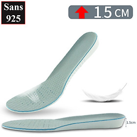 Lót giày tăng chiều cao 3.5cm 2.5cm 1.5cm Sans925 miếng nâng gót độn đế thoáng khí cỡ size 35 36 37 38 39 40 41 42 43