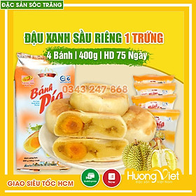 Bánh Pía Sóc Trăng đậu xanh sầu riêng trứng Tân Huê Viên 400g