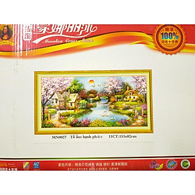 Tranh thêu chữ thập tổ ấm hạnh phúc MN0027 - 153 x 82 cm - chưa thêu