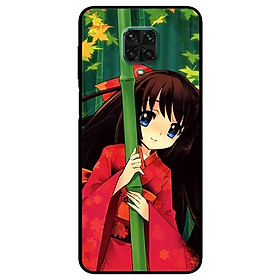 Ốp lưng dành cho Xiaomi Redmi 9s - 9 Pro - 9 Promax mẫu Anime Cô Gái Kimono Đỏ
